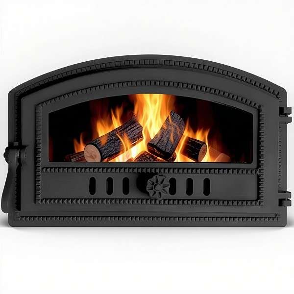 Печная дверца со стеклом из чугуна Iron Fire Vinsit, 470х310 мм - фото №1
