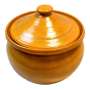 Горшочек глиняный глазурированный (стенка - 10 мм) - фото №2
