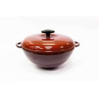 Кастрюля WOK глянцевая Ситон 5,5л (бордовая)
